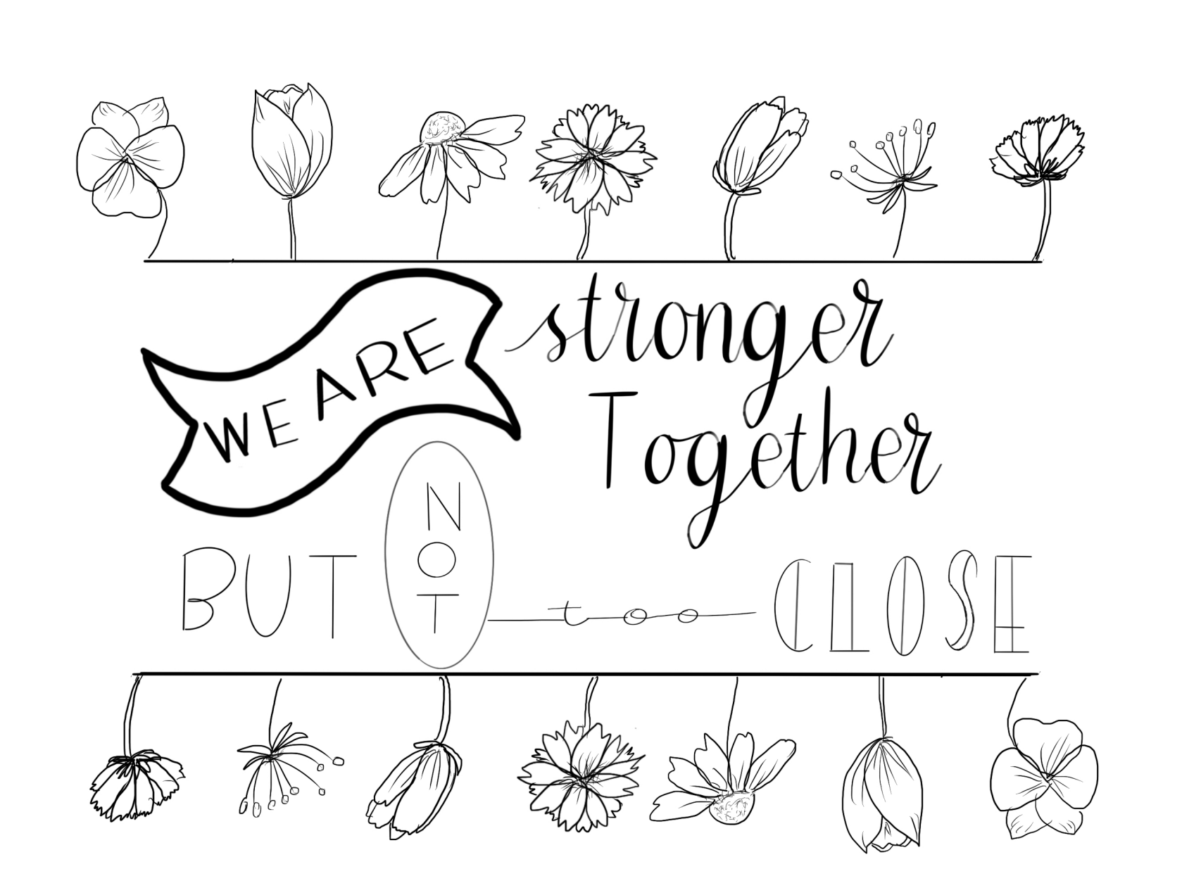 Stronger Together - Free Coloring Page