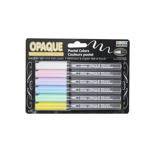 MARVY UCHIDA OPAQUE BRUSH 6 PIECE PASTEL SET MARVY UCHIDA OPAQUE BRUSH 6 PIECE PASTEL SET