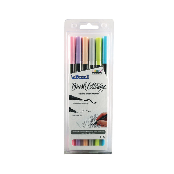 BRUSH LETTERING LE PLUME II 6 PIECE PASTEL SET BRUSH LETTERING LE PLUME II 6 PIECE PASTEL SET