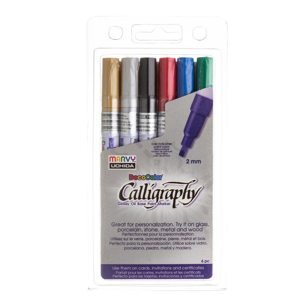 DECOCOLOR CALLIGRAPHY PAINT MARKER 6 PIECE SET DECOCOLOR CALLIGRAPHY PAINT MARKER 6 PIECE SET