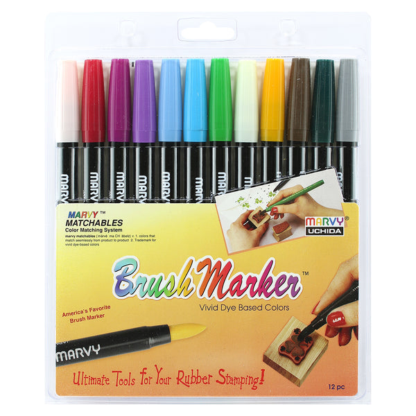 BRUSH MARKER - 12 PIECE BRIGHT SET B BRUSH MARKER - 12 PIECE BRIGHT SET B