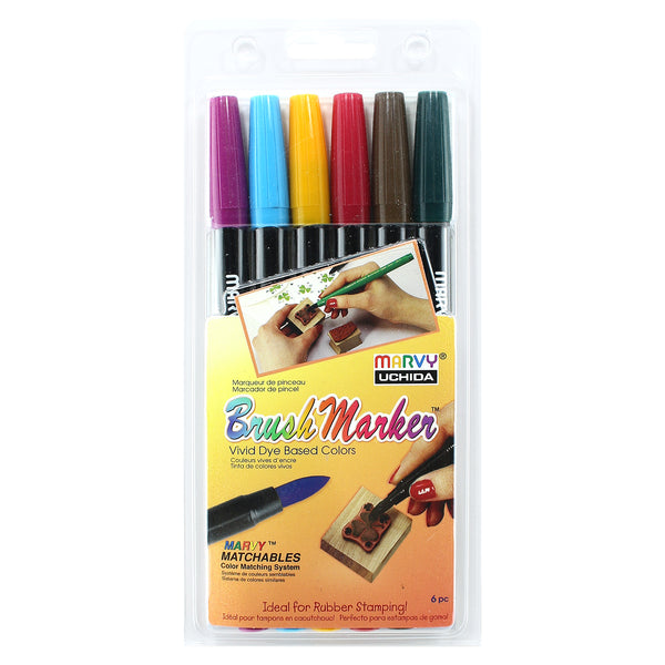 BRUSH MARKER - 6 PIECE VICTORIAN SET C BRUSH MARKER - 6 PIECE VICTORIAN SET C