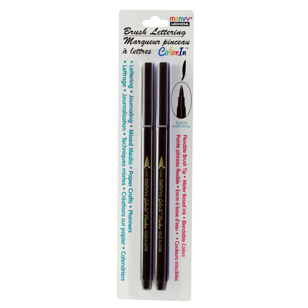 BRUSH LETTERING MARKERS 2 PIECE SET BRUSH LETTERING MARKERS 2 PIECE SET