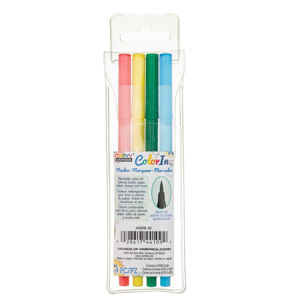 COLOR IN BRUSH MARKER - BOLD 4 PC SET COLOR IN BRUSH MARKER - BOLD 4 PC SET