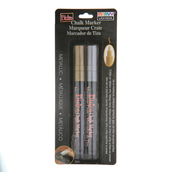 BISTRO CHALK MARKER FINE POINT METALLIC 2 PC SET BISTRO CHALK MARKER FINE POINT METALLIC 2 PC SET