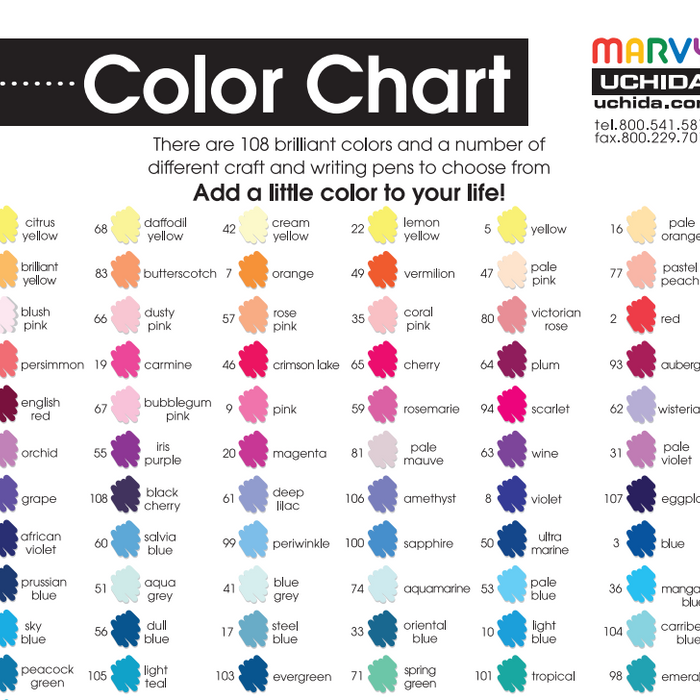 108 COLOR CHART
