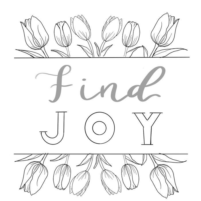 Find Joy - Free Coloring Page
