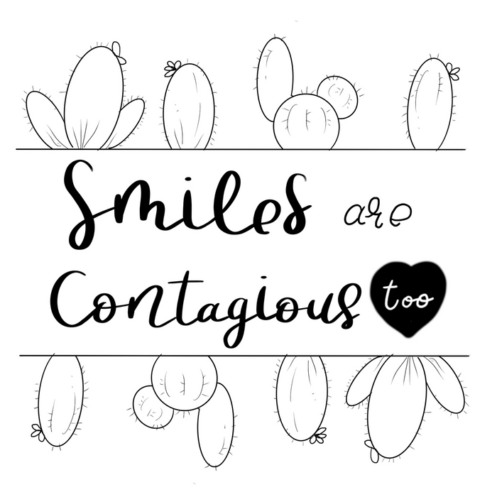 Smiles are Contagious - Free Coloring Page