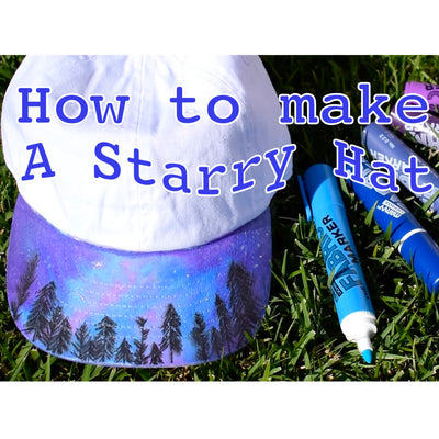 How to Make a Starry Cap with MARVY UCHIDA Fabric markers Video