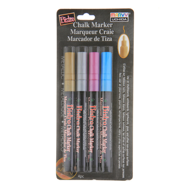 BISTRO CHALK METALLIC FINE POINT SET 4M