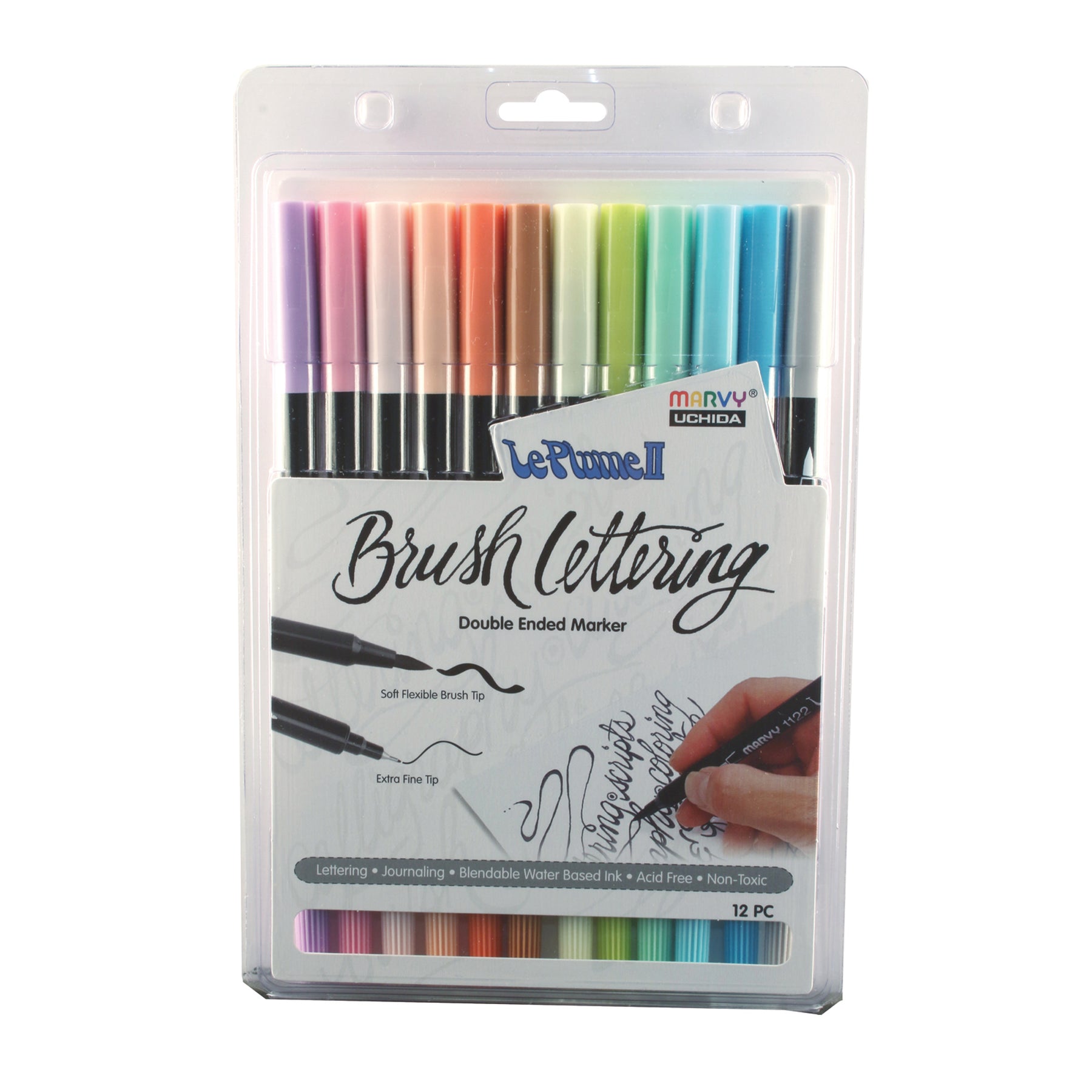 Pastel Hues Dual Tip Markers-Set of 12 - mulberrycottage