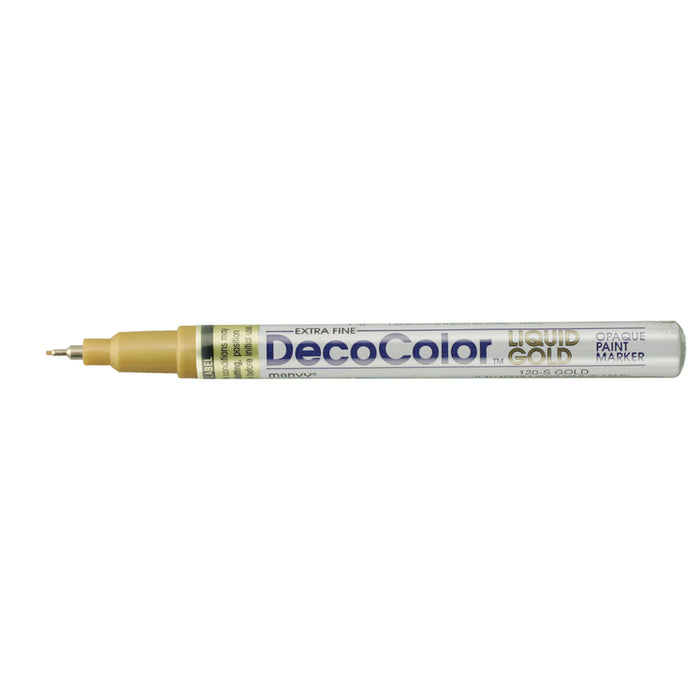 UCHIDA 120-C-GLD Marvy Deco Color Liquid Extra Fine Paint Marker, Gold