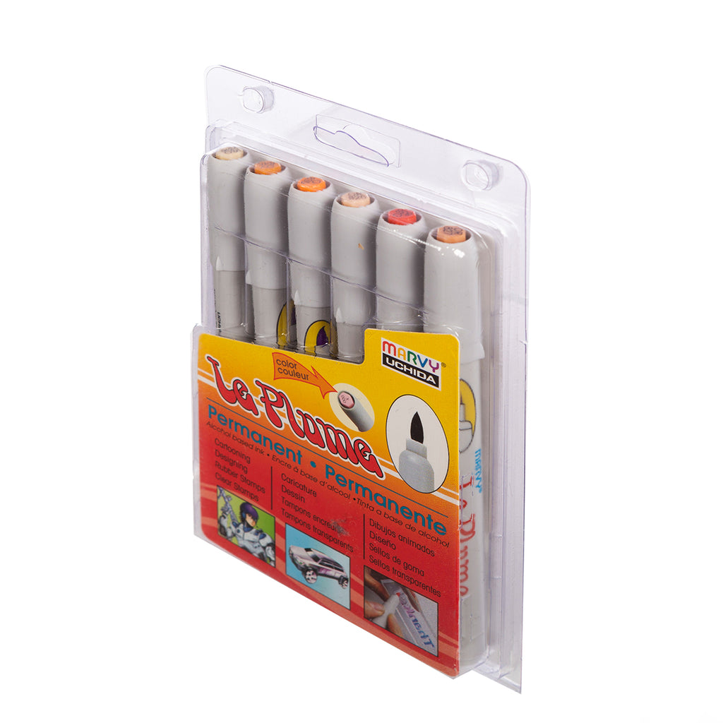 LE PLUME PERMANENT ORANGE SET — Marvy Uchida LE PLUME PERMANENT ORANGE SET — Marvy Uchida