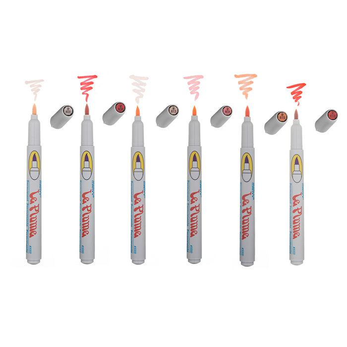 Marvy Uchida Le Plume 3000 Permanent Brush Tip Markers (Set of 24) Comic  Blending