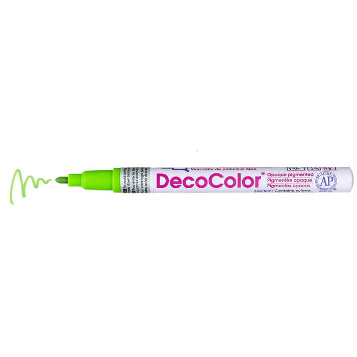 Marvy Uchida DecoFabric Opaque Paint Marker - Green, Medium Tip