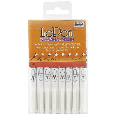 LE PEN DRAWING 8 PIECE SET — Marvy Uchida