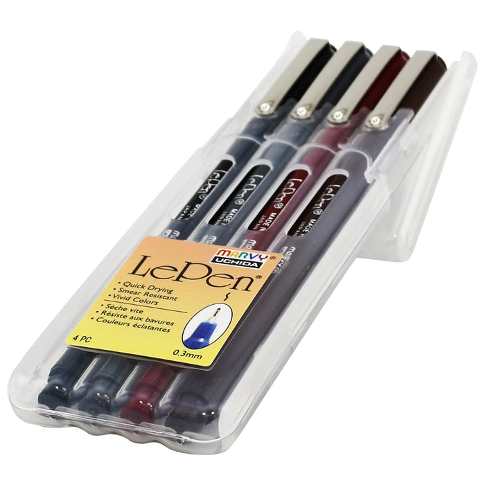 4PC FABRIC MARKERS, BLACK