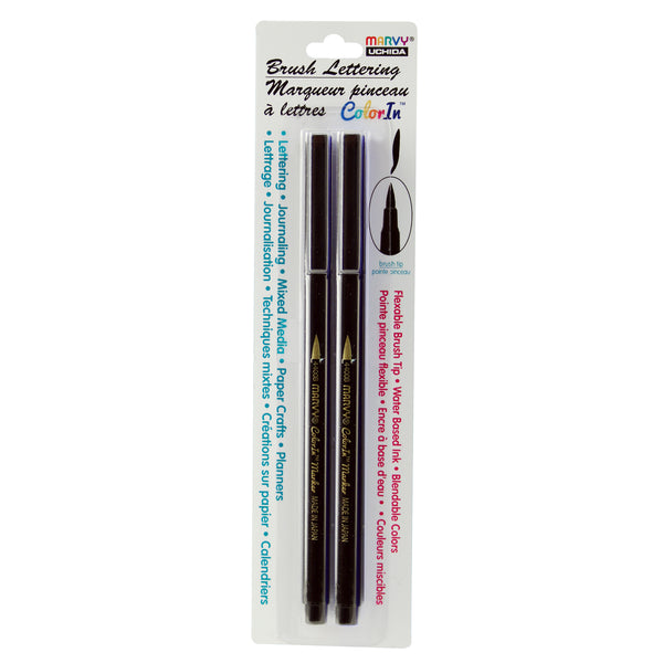 BRUSH LETTERING MARKERS 2 PIECE SET