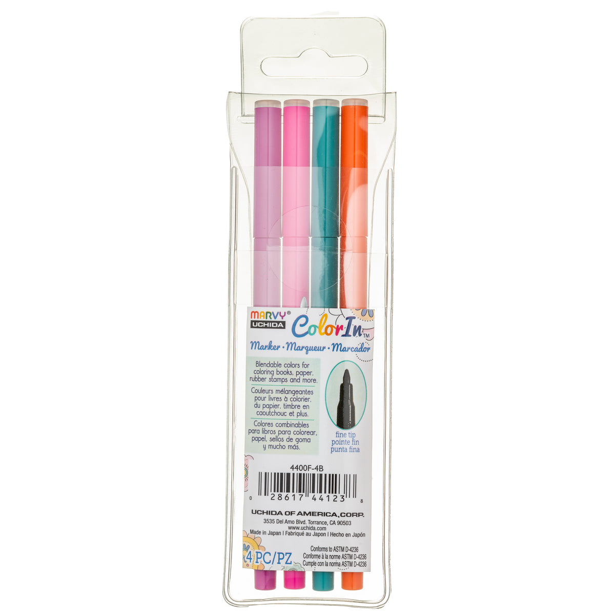 COLOR IN FINE MARKER - BRIGHT 4 PC SET — Marvy Uchida