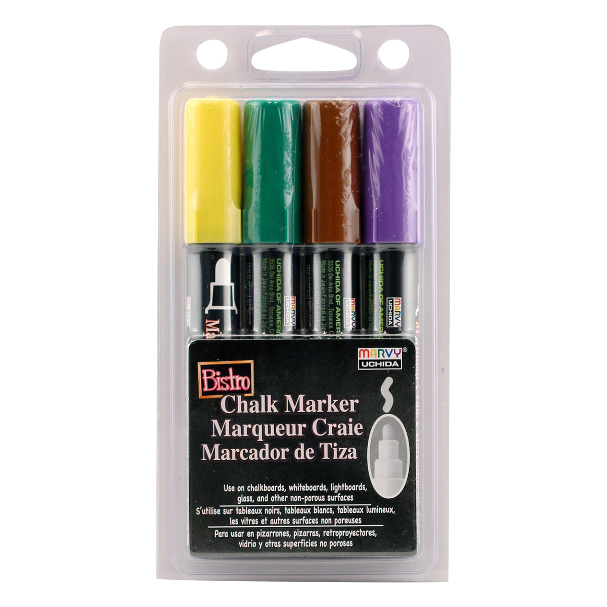 Marvy Uchida 4ct Metallic Fine Tip Bistro Chalk Markers