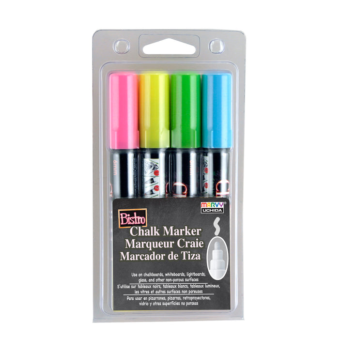 Marvy Uchida Bistro Chalk Marker Broad Set/4 Pastel