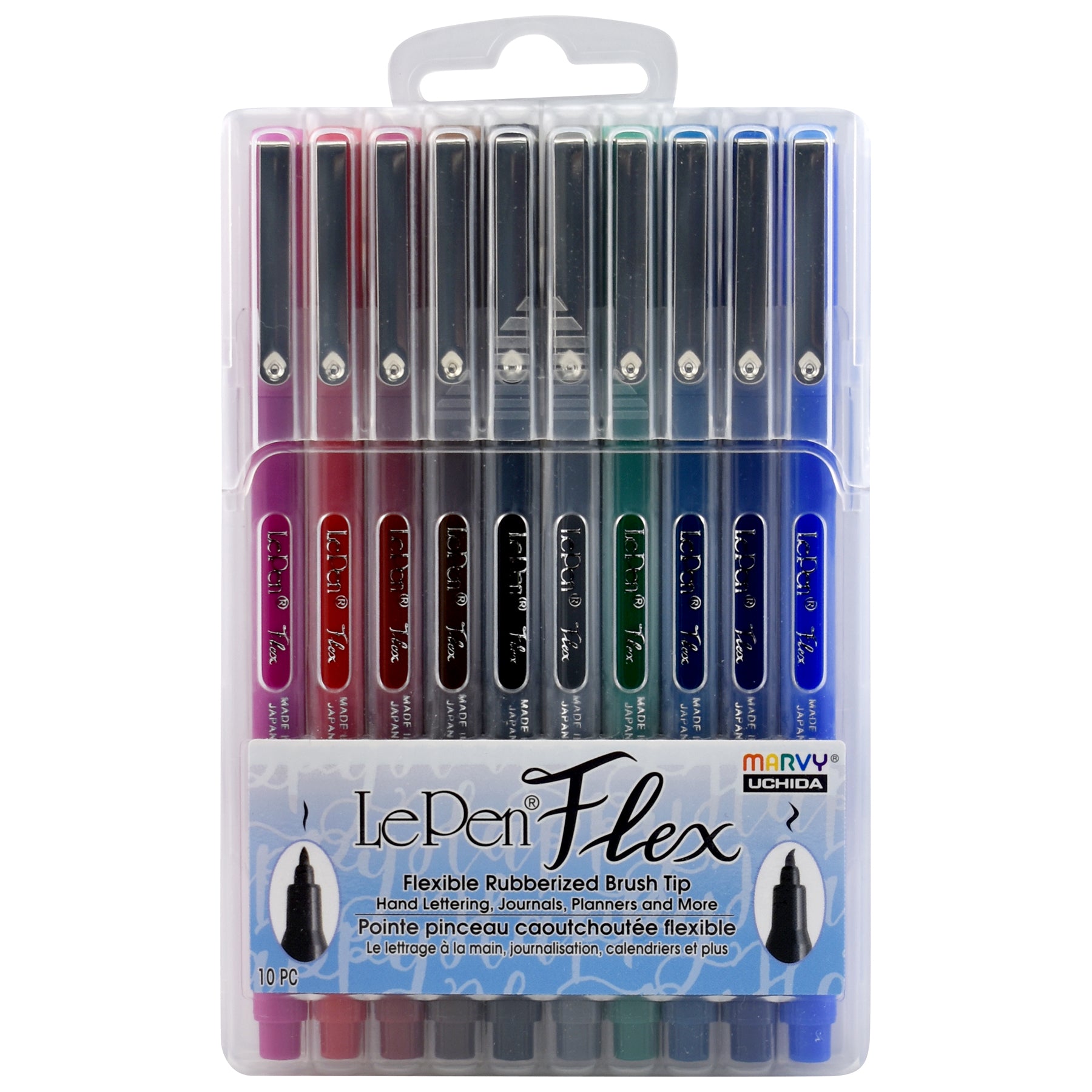 Marvy Uchida LePen Flex Brush Pens, Jewel - 6 pens