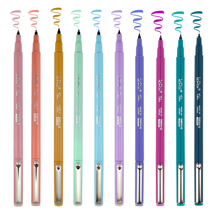 Marvy® Uchida LePen™ Flex 10 Color Pastel Brush Pen Set