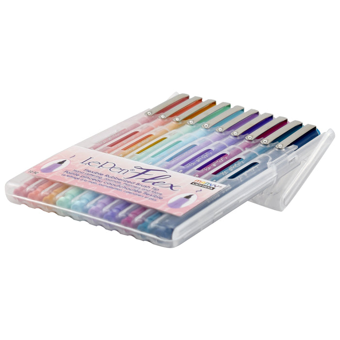 LePen® Flex Marker, Brush Tip, Pastel, 6 Per Set, 2 Sets, 1