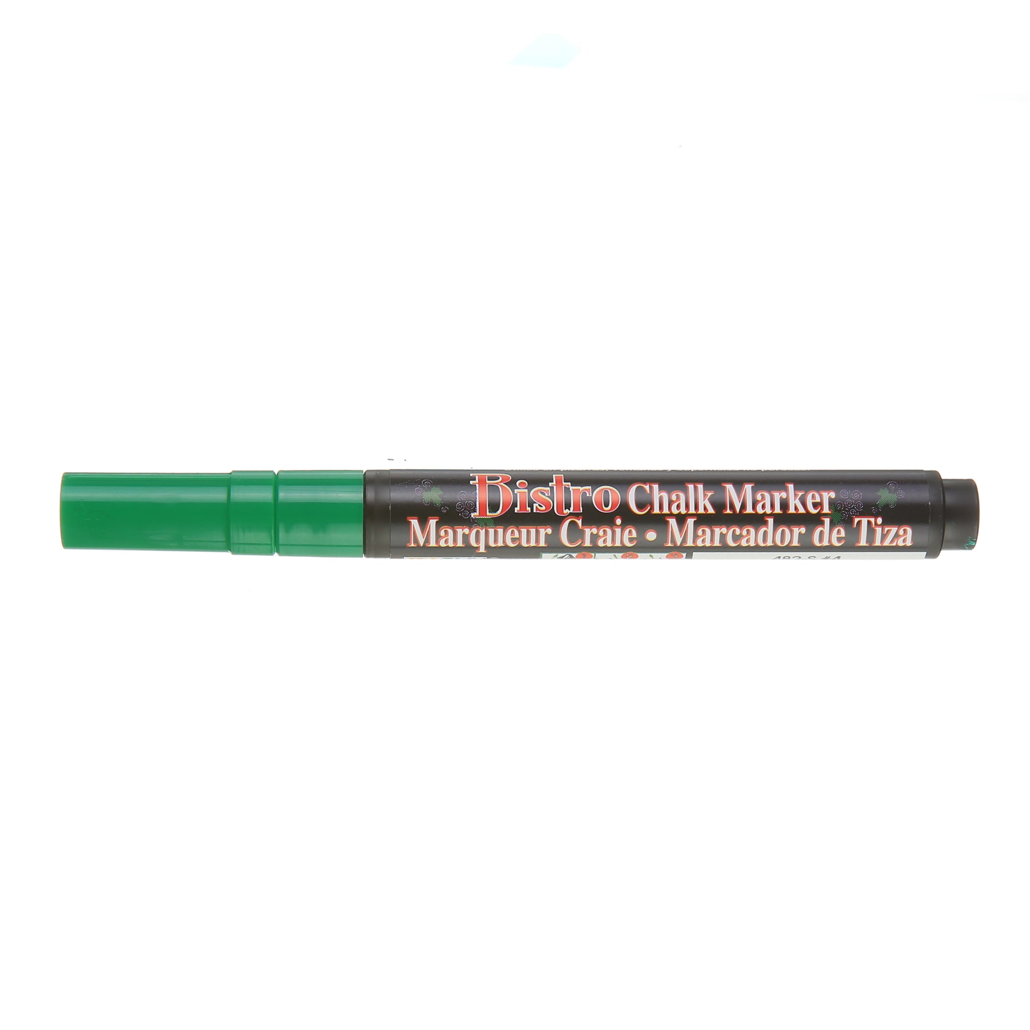 Bistro Chalk Marker Fine Point Set - 4 Pack White Liquid Chalk Markers For Boards & Glass