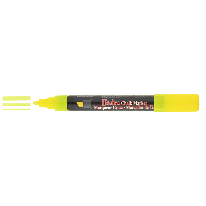 Marvy Uchida Broad Point Erasable Chalk Markers Neon Yellow 2/Pack  526480NYA