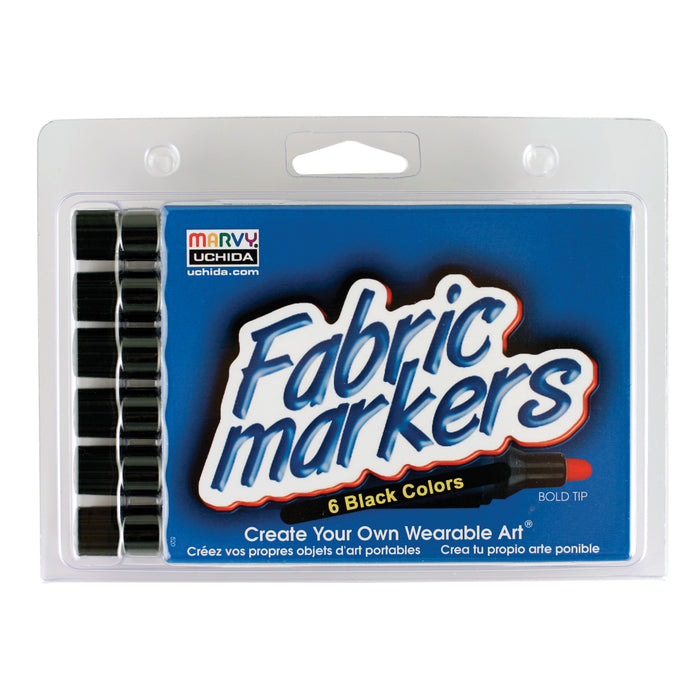 Uchida Fabric Marker Fine Point Set 6pc Primary