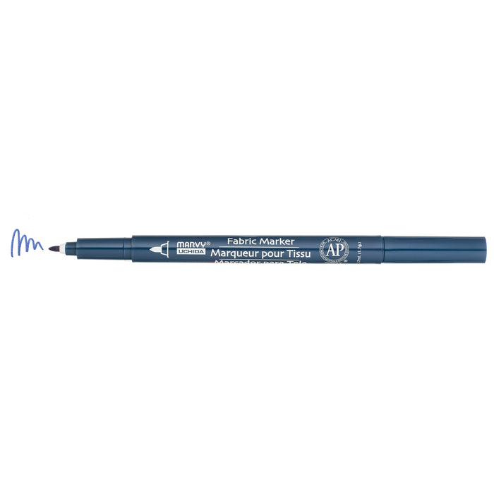 SINGER 04385 Fine Point Permanent Fabric Marking Pen, Black and Blue, 2-Pack